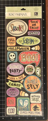 K&Company SPOOKY Embossed Stickers Halloween