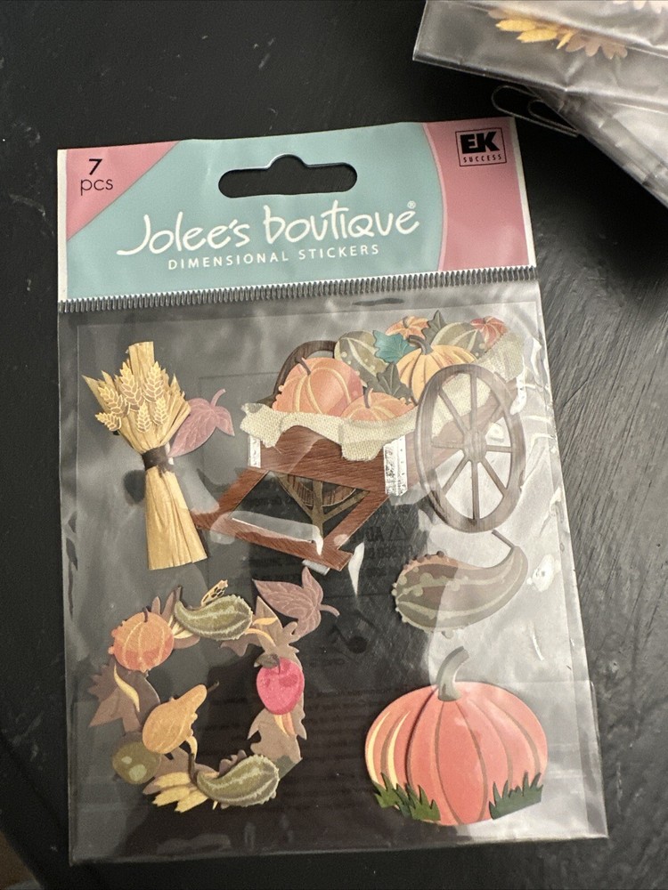Jolee’s Boutique Fall Autumn Harvest Party Pumpkin Hayride Scrapbook Stickers