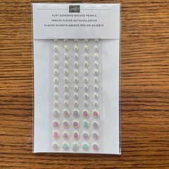 Stampin’ Up! FLAT ADHESIVE BACKED PEARLS Freshwater Look 80 Pieces Card Making