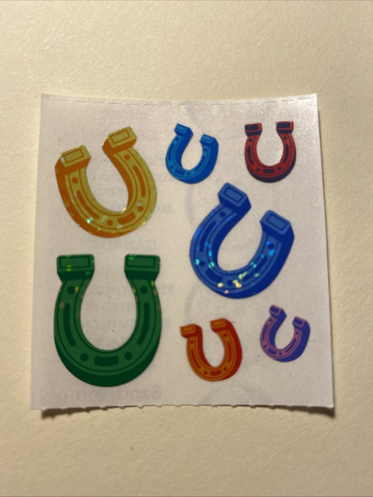 Vintage Mini LUCKY HORSE SHOE Sticker Scrapbook Craft Stickers SANDYLION