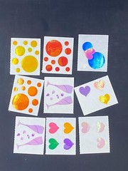 Mrs. Grossman’s Sticker Lot of 9 Hologram OPAL Mods Sheets Vintage Hearts 1984