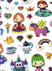 BEAUTIFUL 🤩 Japanese Holographic Princess 👸👸KAWAII Sticker LARGE SHEET 9×7.5”