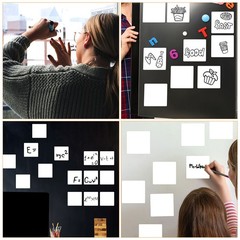 12Pcs Removable Whiteboard Stickers for Writing Use Dry Erase Wall Decals