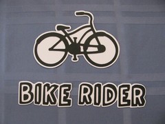 BICYCLE & BIKE RIDER TITLE 3 Piece Die Cut and Paper Pieced Set