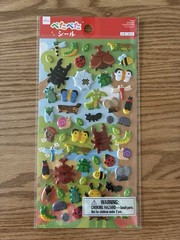 DAISO Puffy 3D Sticker Set Insect Train Sushi Japan Cute Kids Scrapbooking Lot 3