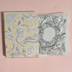 Anna Griffin SILVER FOIL FLOURISHES – AG432 – 100 Embellishment Stickers – NEW