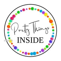 30 PRETTY THINGS INSIDE ENVELOPE SEALS LABELS STICKERS 1.5″ ROUND COLORFUL