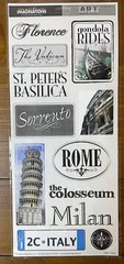 Creative Imagination Rome France London Danelle Johnson Epoxy Stickers Scrapbook