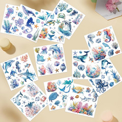 Rub on Transfers for Crafts Furniture: 12 Pcs Ocean Rub on Transfer
