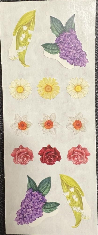 *Creative Memories Stickers Flowers Roses Daffodils Daisy Lily Of The Valley