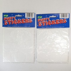 VINTAGE PUFFY CHRISTMAS STICKERS – 2 Packs – Cute Designs – Fun World #7020