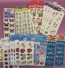 Vtg Stickers Lot (19 Packages) Unicorns, Frogs, Bugs, Cat In The Hat Butterflies
