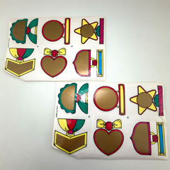 1988 Vintage CTP Scratch Off 12 Award Medal Stickers 2 Sheets #90801