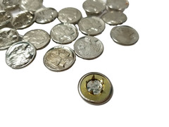 INDIAN HEAD SILVER TONE BRAD CRAFTS TACKS VINTAGE LOT OF 22