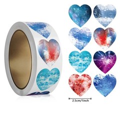 Red Heart Valentine Stickers – 1 Inch Self-Adhesive Love Labels for Gifts ETC