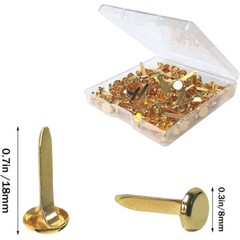 100 Pcs Mini Brass Paper Fasteners Brads Scrapbooking Crafts DIY Projects New