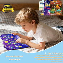 Reusable Sticker Books for Toddlers 2-4 Years – Travel Toys for Toddlers 1-3,Gif