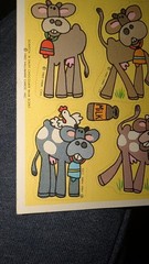 Vintage Hallmark Stickers Silly Scents Scratch And Sniff Cows Chocolate Milk
