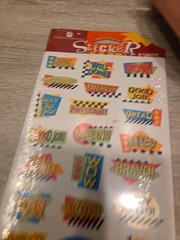 VTG AGC Motivational Stickers 8 Sheets Retro 90s Y2K Awesome Wow Good Job Super