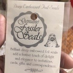 5 Pcks of 12 Fossler Foil Seals For Gift Wrap Tags Cards Envelopes Letter ‘U’.