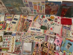 Huge Lot Art / Journal / scrapbooking 1025+ Supplies Stickers EMBELLISHMENTS NEW