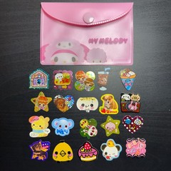 Rare Kawaii Vintage Heisei Food Girls Animals Sticker Flakes Japan 20 Pieces