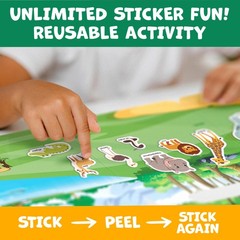 Reusable Sticker Books for Toddlers 1-3, Stickers for Toddlers 2-4 Years – St…