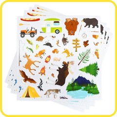 Outdoor Foam Stickers Pack of 164, Animal Themes for Crafts and Party Favors