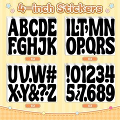 150 PCS Letter Stickers Bulletin Board Letters 12 Sheets Large Alphabet Number S