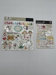 Scrapbooking Destash Lot My Minds Eye Echo Park Teresa Collins Stickers Rubons