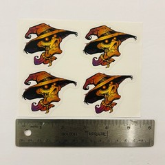 RETRO STICKER LOT Scarecrow Wolfman Vampire Witch Deathhead Moth NEW