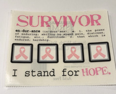 SRM Stickers Celebrate Life 40091 Breast Cancer Survivor Endurance Hope Ribbon