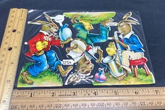 Vintage PZB Paul Zoecke Berlin Easter No. 1254 Die Cut Paper Scrap Sheet Germany