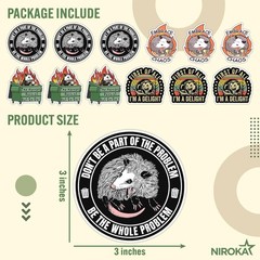 Whimsical 12-Piece Opossum Sticker Set – Durable & Waterproof for All Surfaces