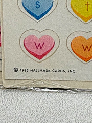 Vtg 80s Hallmark Stickers Silly Scents Scratch And Sniff Heart Letters 4 Sheets