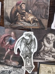 Dark Academia Gothic Vintage Sticker Lot ~50 Occult Raven Angel Ephemera