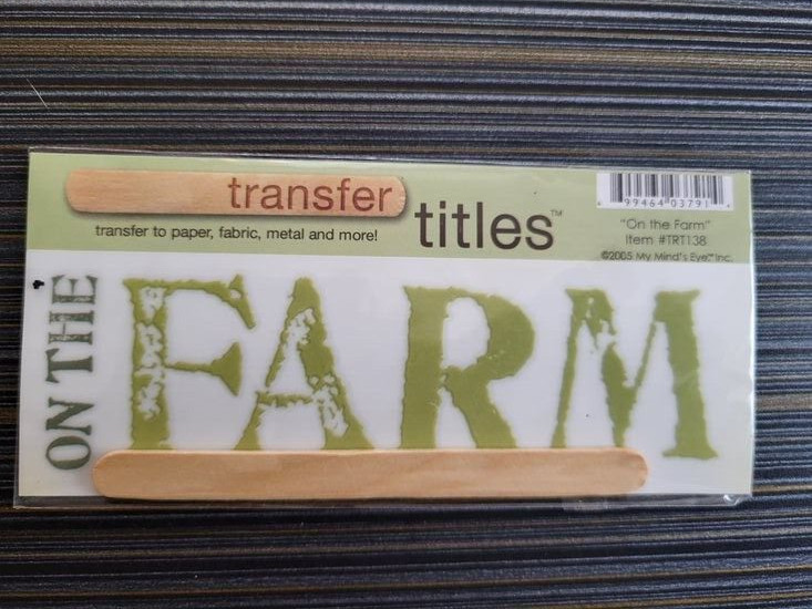 MY MINDS EYE On the Farm Rub On Transfer Titles Americana State Fairs