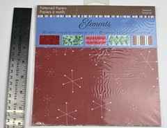 Patterned Paper Elements by Creativity Inc, Christmas 10 Sheets 8×8 5 Patterns