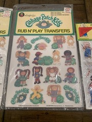 Colorforms Cabbage Patch Kids Rub N’ Play Transfers and Puffy Stick-Ons – 1983
