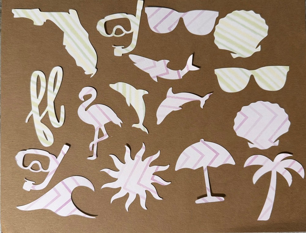 Florida Beach Vacation FL Junk Journal Cutouts