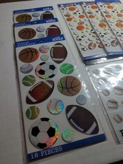 Sports Sticker Lot (135) Balls – Baseball Football Soccer Tennis Volleyball Golf