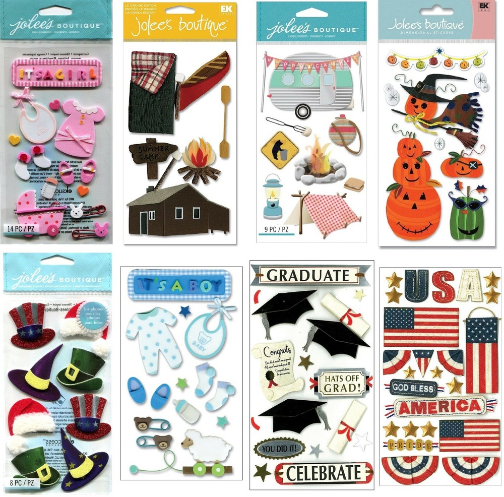 45 Jolee’s Boutique LE GRANDE Scrapbook 3-D Stickers VARIETY U-CHOOSE