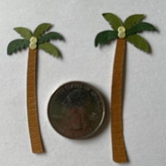 COCONUT PALM Die-Cut Embellishment (4pc)Jolee’s•Tropical•Tree•Vacationer •Travel