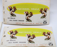 Vintage Stickers Die Cut Seals 5 SETS (676 total Stamps ) Jesus Angels Squirrels