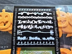 Halloween embellishment bundle foil flock adhesive rub on transfers die cuts