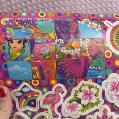 Vintage Lisa Frank Rainbow Sugar Cookie Poodle Penguin Panda Butterfly Sticker