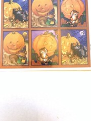 Vtg Hallmark Halloween Stickers Pumpkins Squirrels Chipmunks NOS Sealed