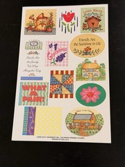 Vintage Current Inc Stickers Lot Of 9 Sheets Baby, Flowers, Ect