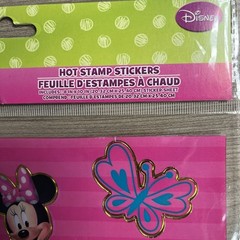 Disney Minnie Mouse Sticker Sheet Hot Stamp 8×10 Inch Daisy Duck Bows Flowers
