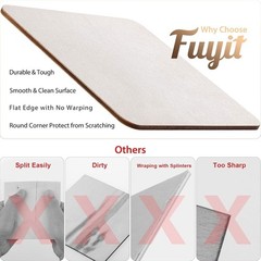 Fuyit Unfinished Wood Pieces, 50Pcs 5 x 5 Inch Blank Natural Wood Square Wood…